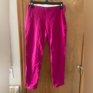 Magenta fitted work pants, size 4.